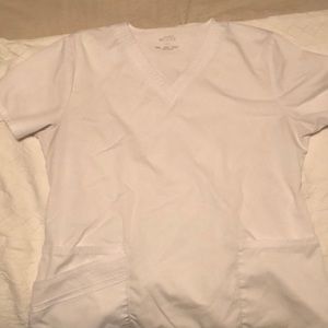 Large white scrub top